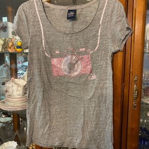 Victoria’s Secret pink BLING camera T-shirt xs